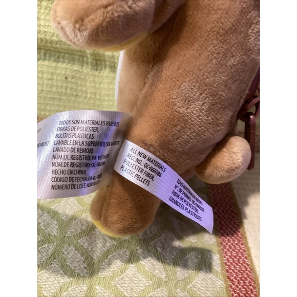 2009 8” San-X RILAKKUMA Plush Brown Stuffed Bear Zippered Pocket Plushy Japan - Picture 6 of 9